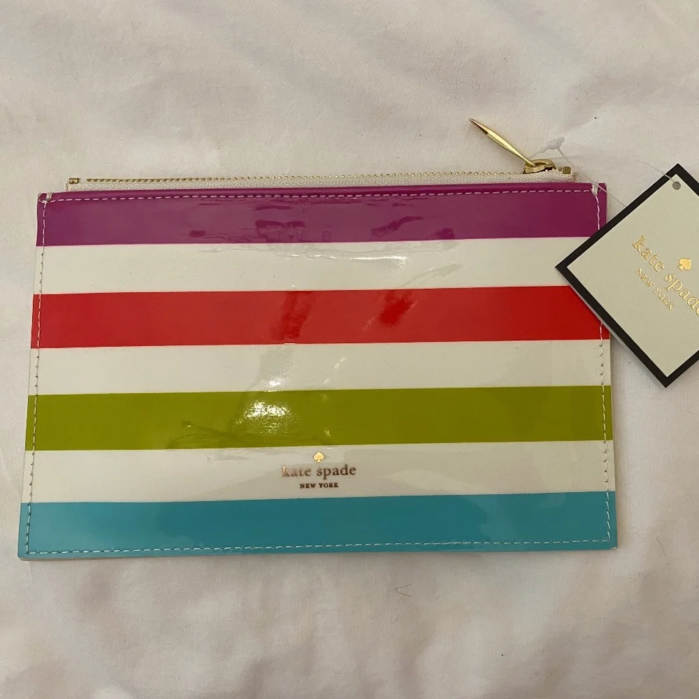 NWT Kate Spade Striped Pencil Pouch